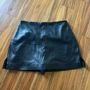Faux leather editor skort from express